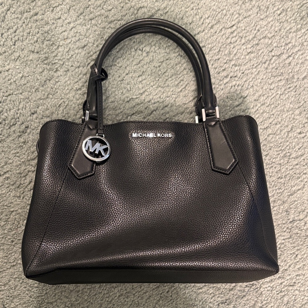 Michael Kors Black Pebbled Leather Satchel